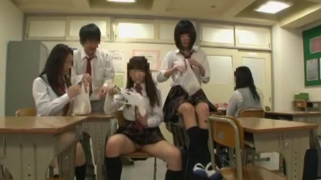 Horny Japanese slut Uta Kohaku, Anna Momoi in Crazy College/Gakuseifuku JAV video