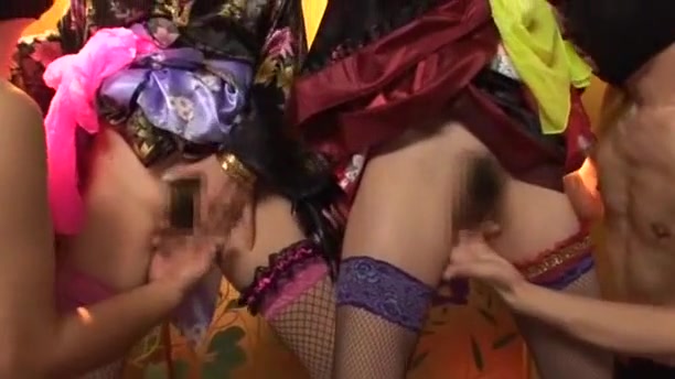 Fabulous Japanese chick Risa Murakami, Rika Sakurai in Exotic Stockings/Pansuto, Masturbation/Onanii JAV clip